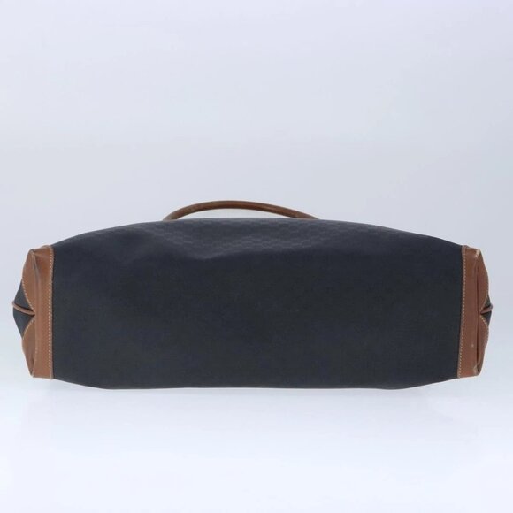 GUCCI Micro GG Canvas Hand Bag PVC Leather Black Brown Auth ep6684 - Picture 7 of 16